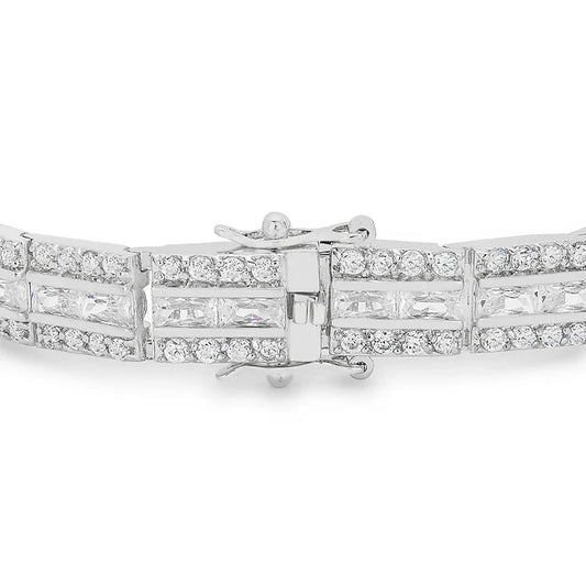 Clair Éternel Pavé Tennis Bracelet