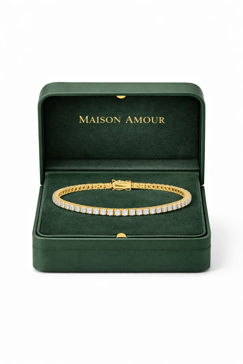 Eternity Pavé Tennis Bracelet (Gold)