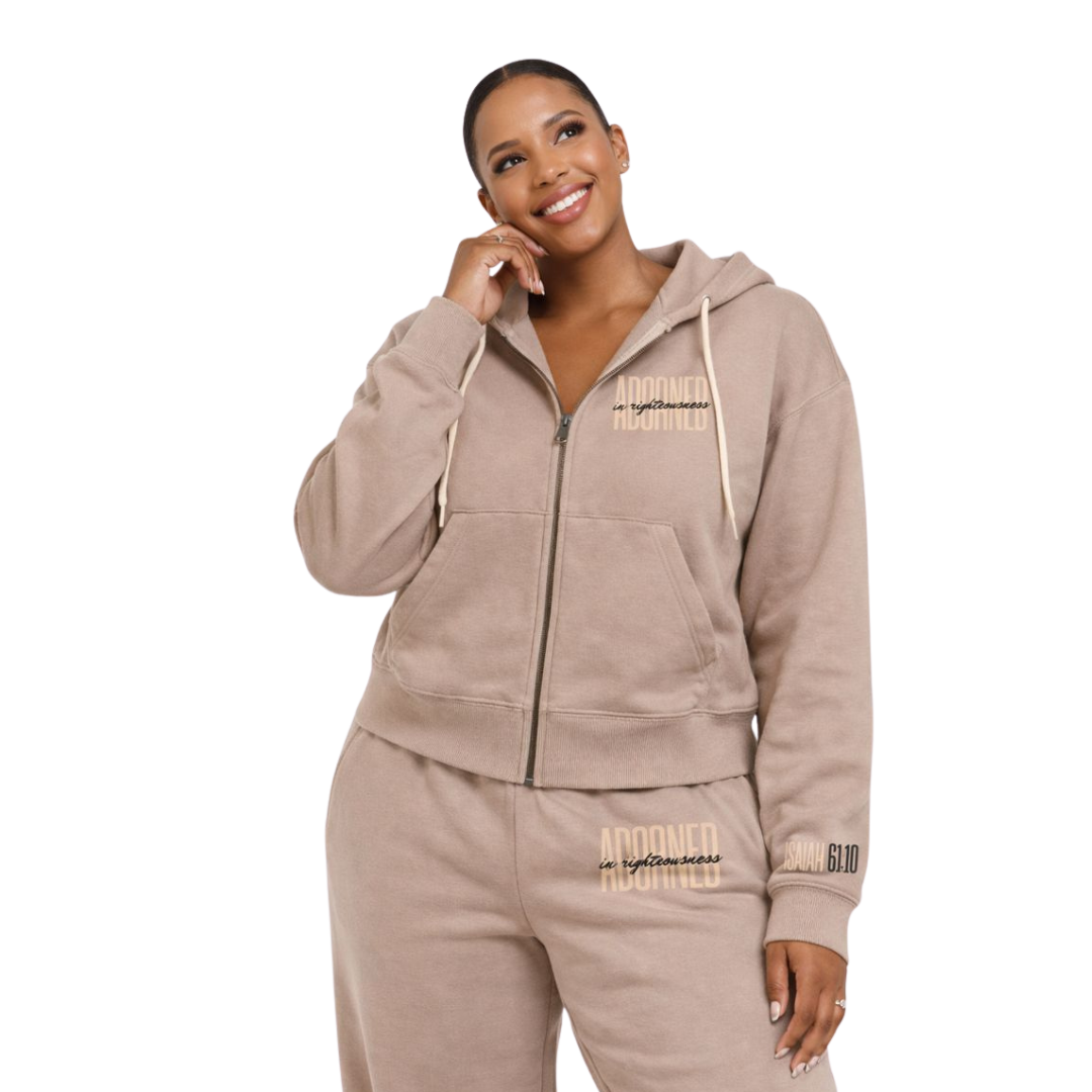 Adorned in Righteousness™ Signature Ladies Fleece Set - Mocha