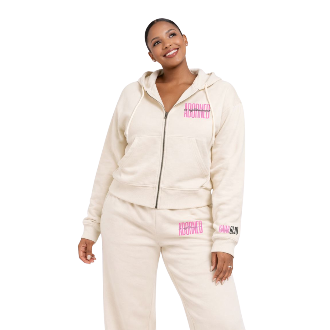 Adorned in Righteousness™ Signature Ladies Fleece Set - Cream