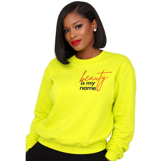 Beauty Is My Name™ Empowered Beauty Pullover - Lime