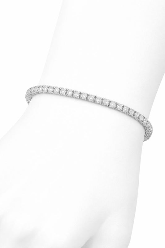 Eternity Pavé Tennis Bracelet (Silver)
